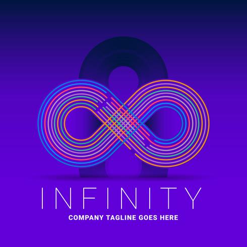 Infinity Colorful Line Logo Template vector