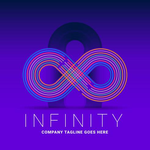 Plantilla de logotipo Infinity Colorful Line vector