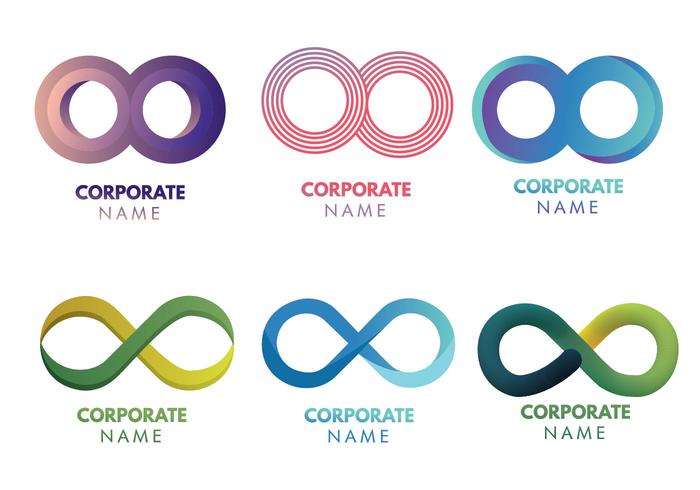 paquete de vectores de logo infinito