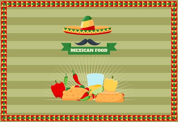 Vectores de menú de comida mexicana