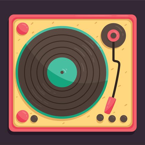 Flat Vinyl Records Vector