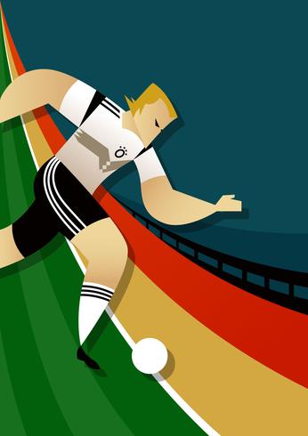 Copa del mundo de Alemania, jugadores de fútbol vector