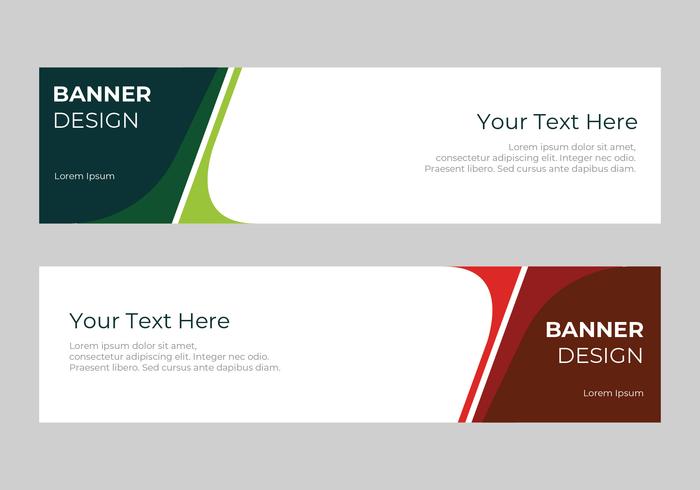 Corporate Web Header Template vector