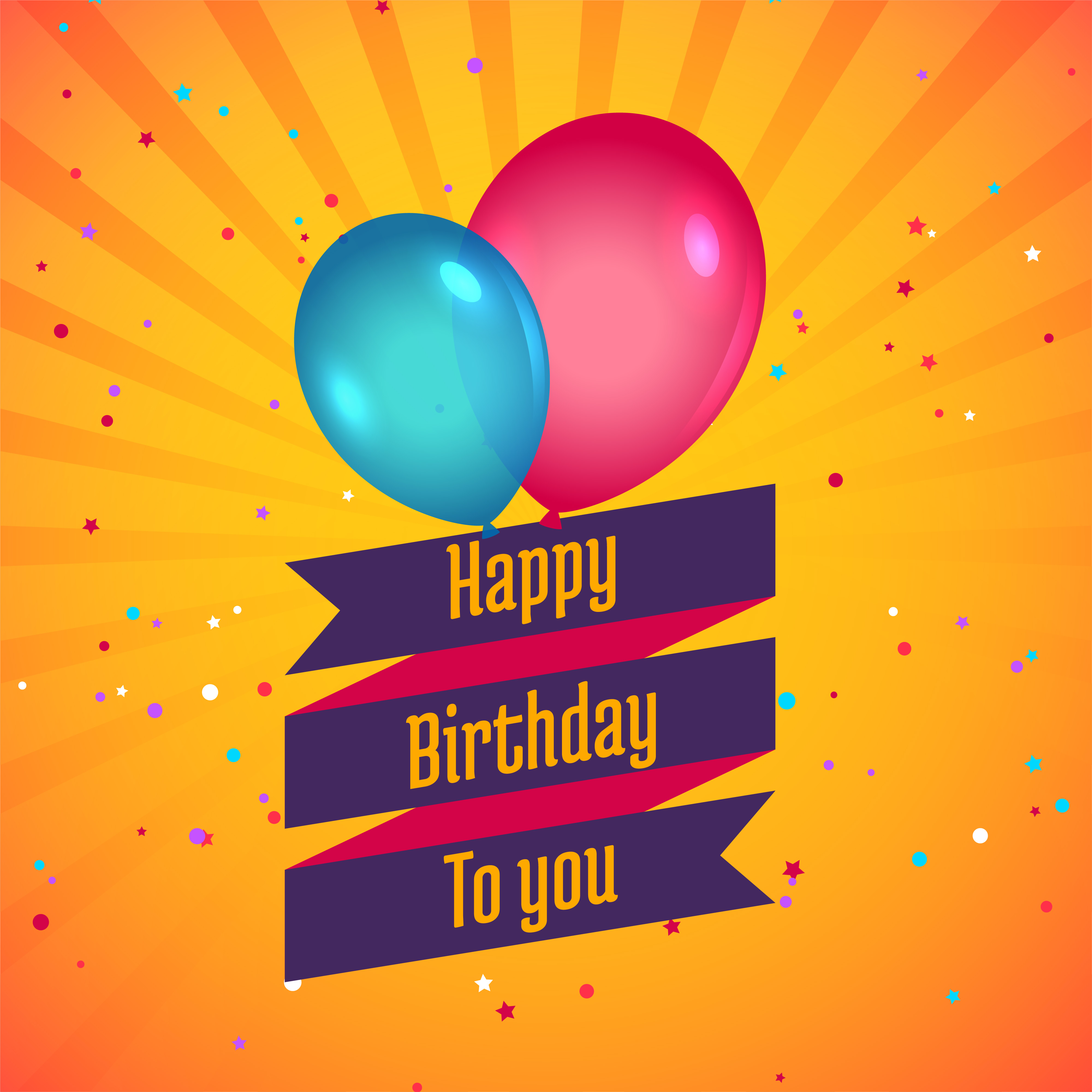 Download happy birthday celebration card with balloons - Download ...