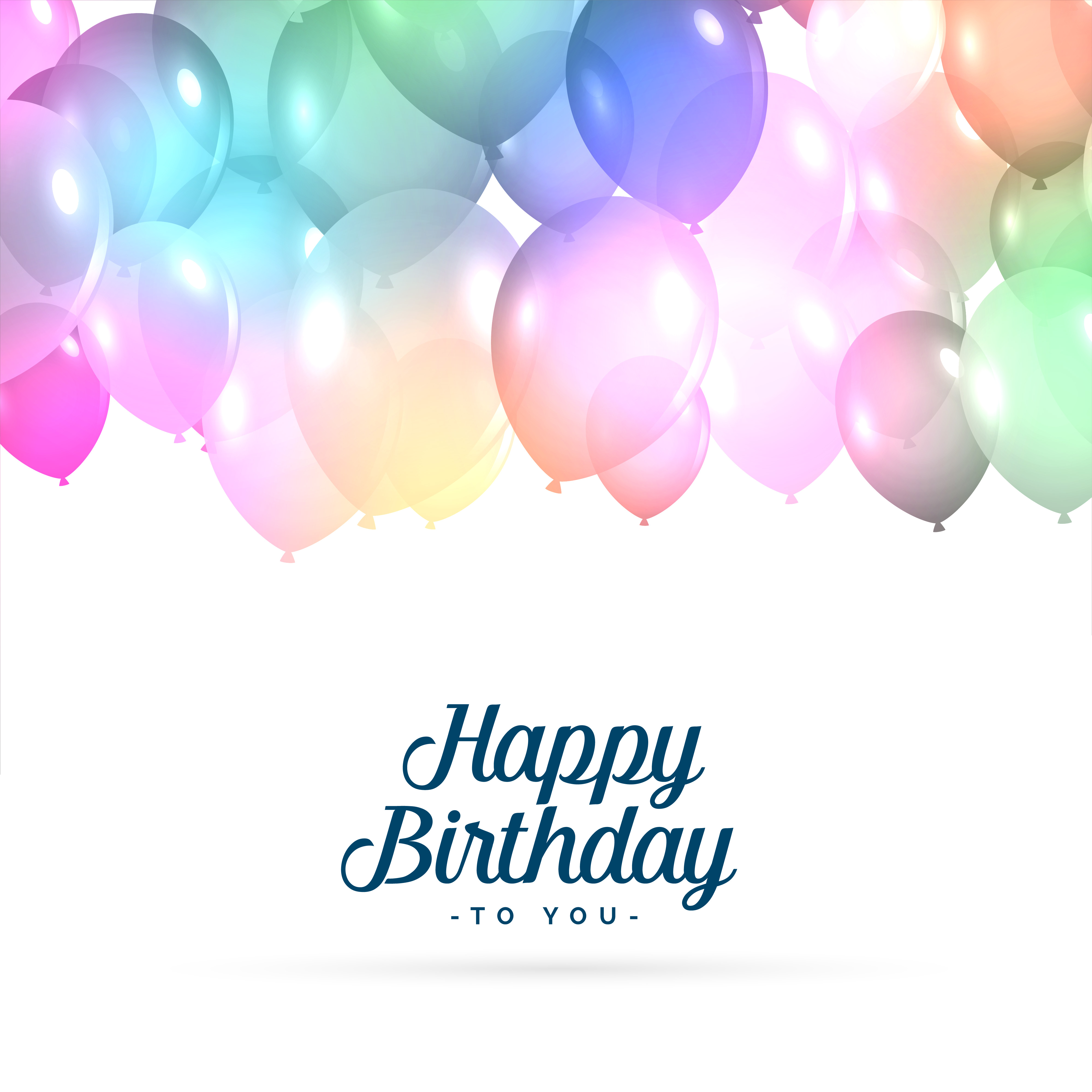 Colorful Birthday Balloons Wallpaper