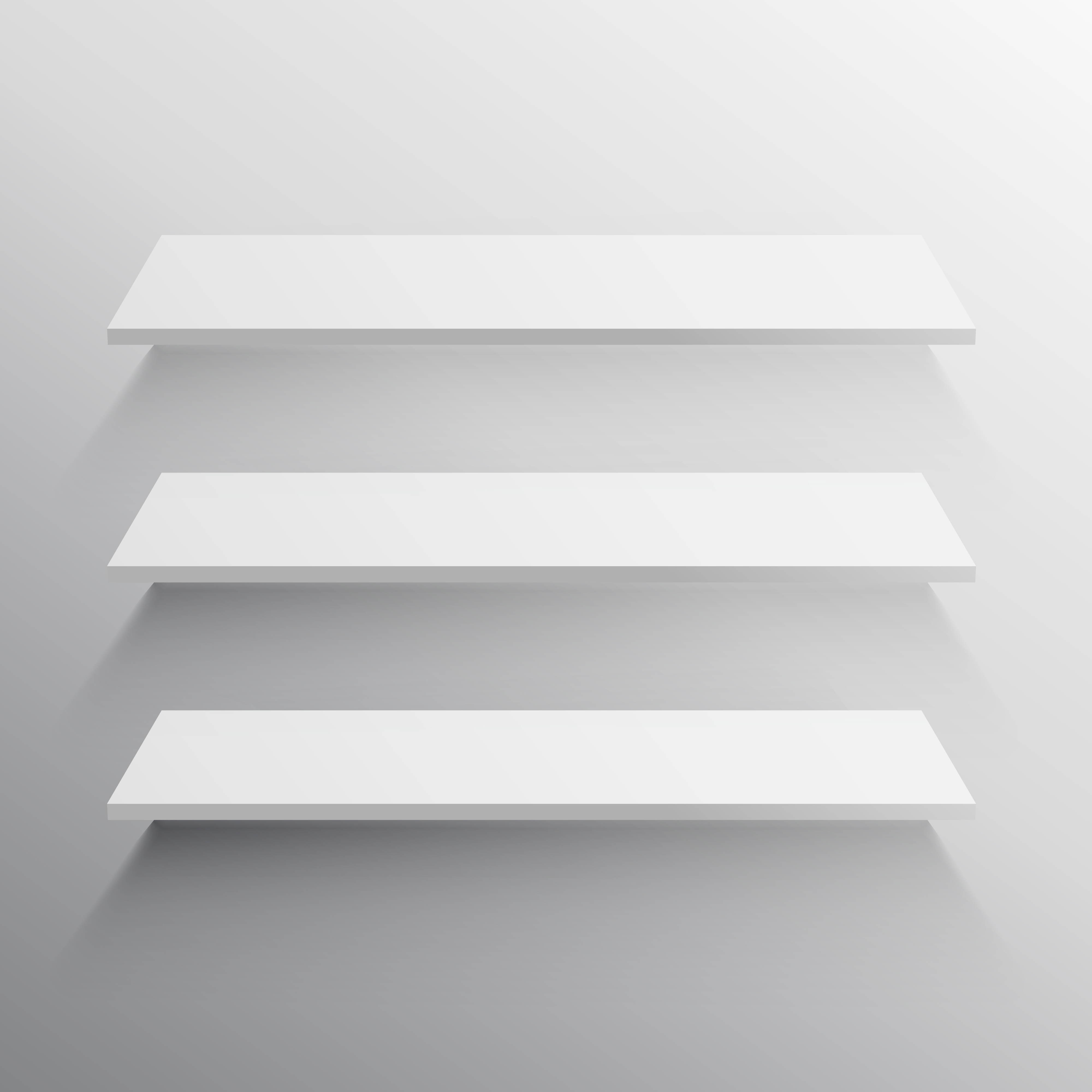 three shelves with long shadow mockup - Download Free Vector Art, Stock Graphics & Images