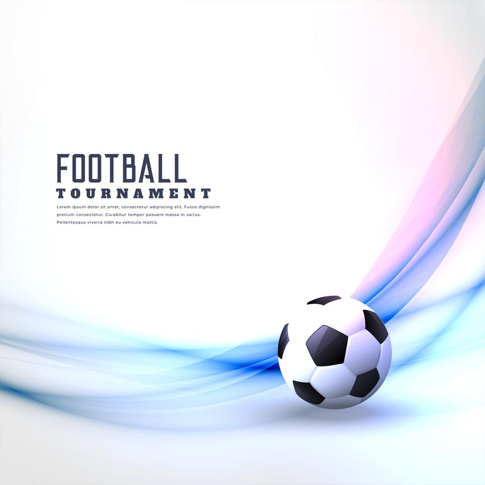 stylish football background with abstract wave Download Free Vector