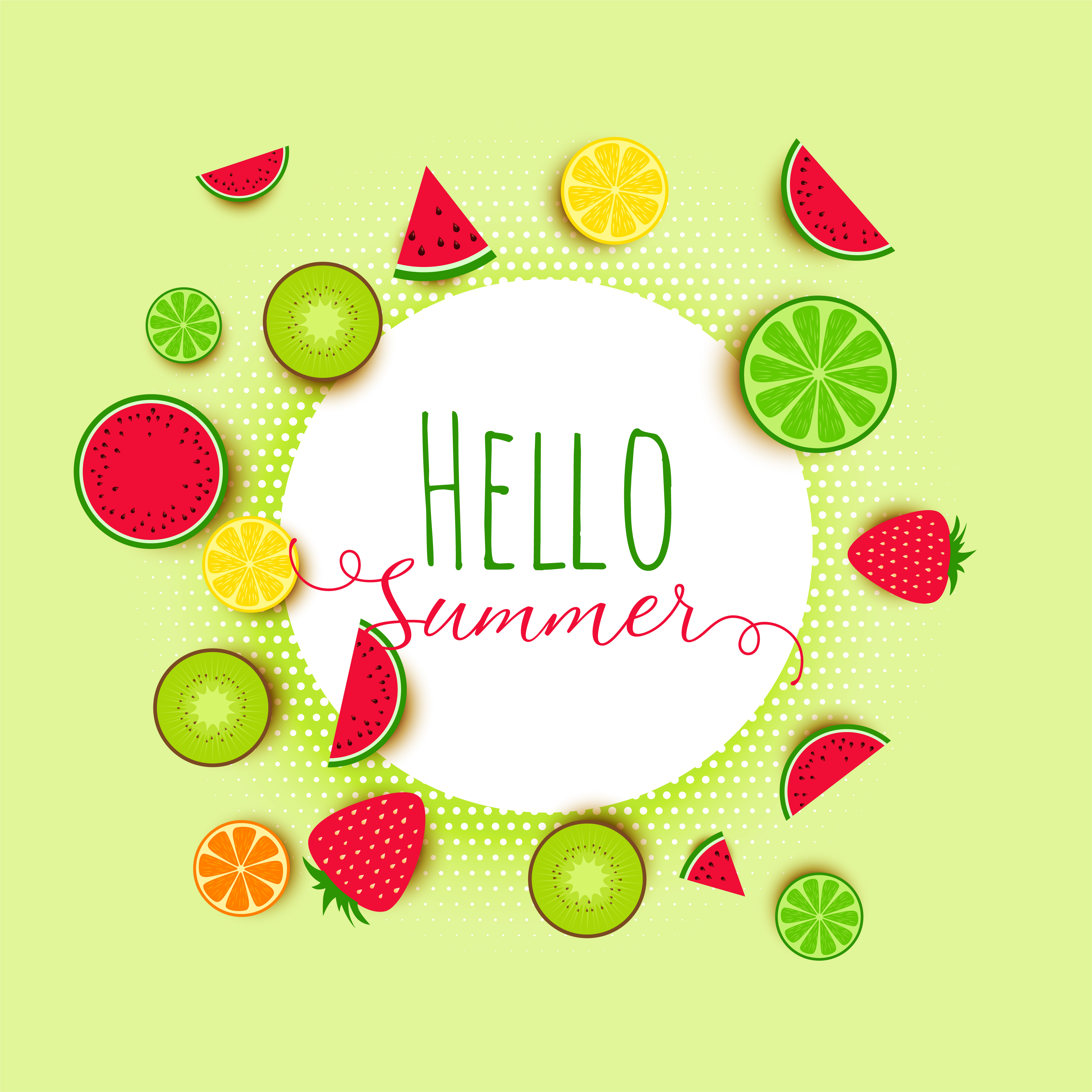 Download hello summer fruits banner background - Download Free ...