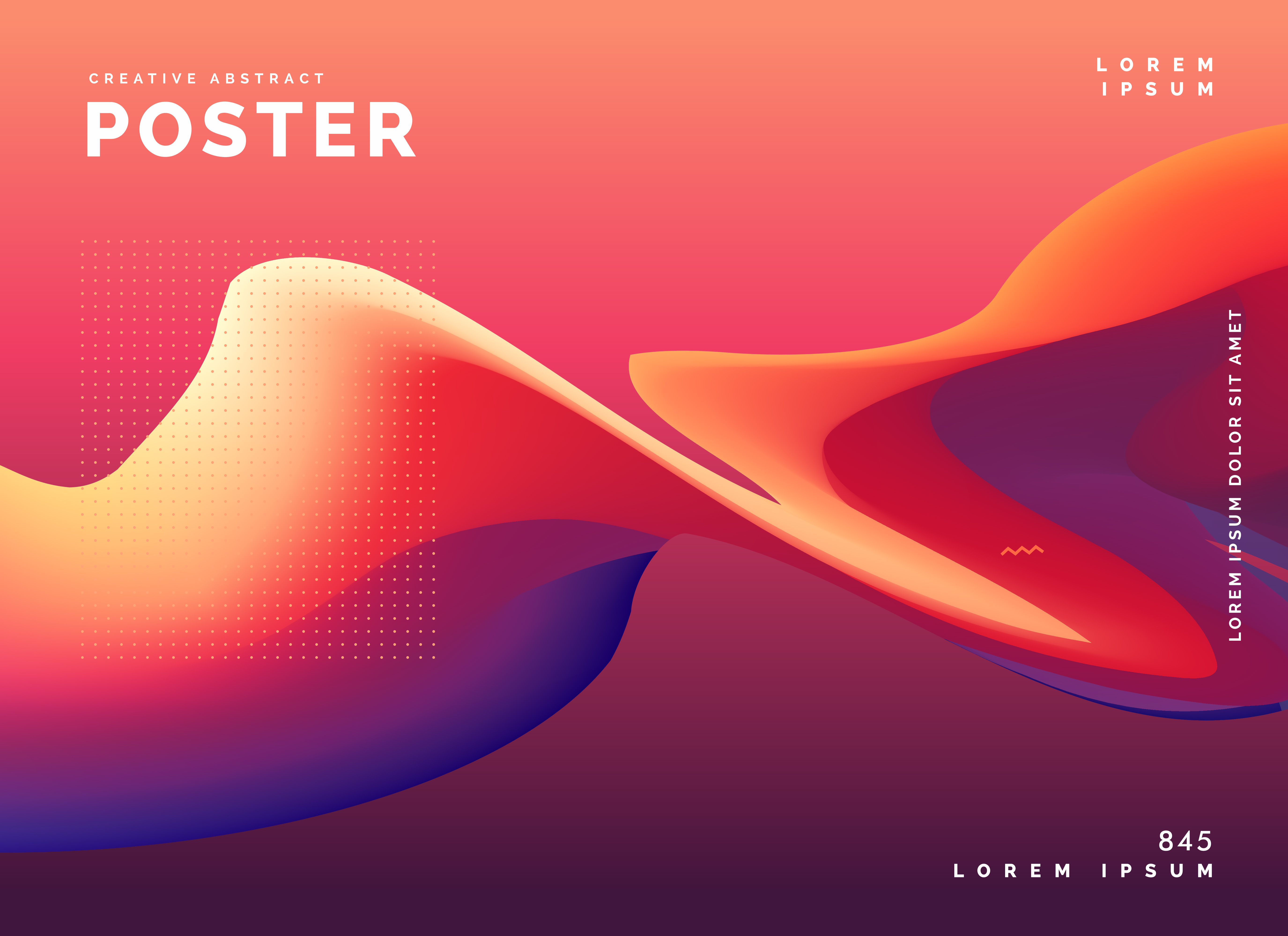 Trendy Colorful Abstract Wavy Poster Design Download Free Vector Art