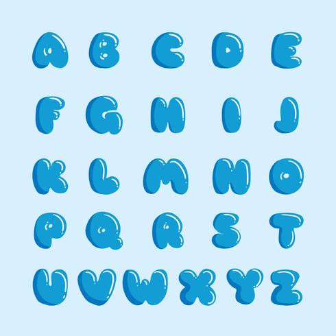 Water Alphabet vector