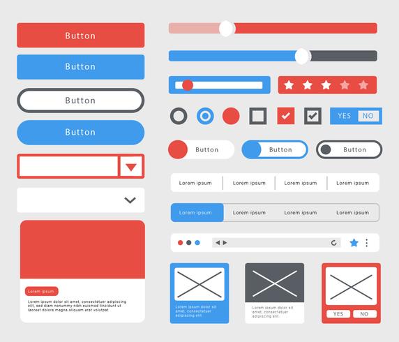 Wireframe Element Template Vector