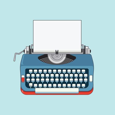 Máquina de escribir retro ilustración de la máquina vector