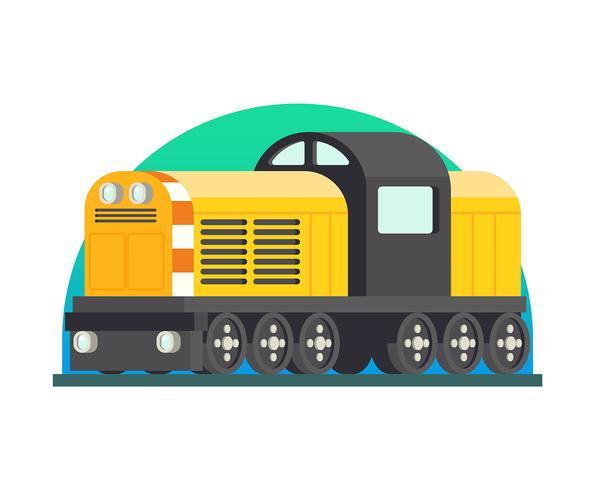 Ilustración de locomotora vector