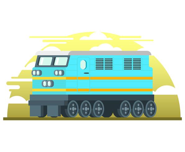 Ilustración locomotora vector