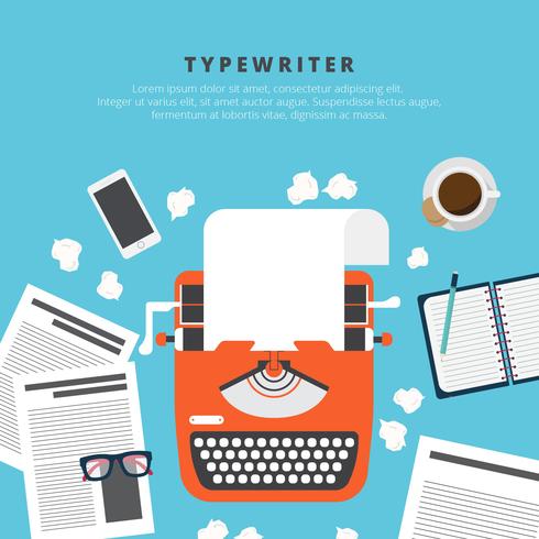 Typewriter Vector Illustration