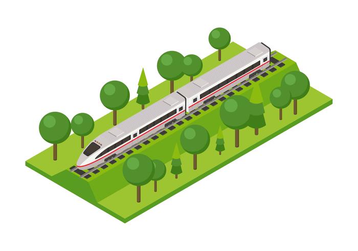 Locomotive Isometric vector