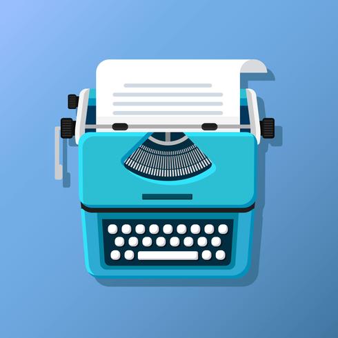 Flat Design Typewriter vector