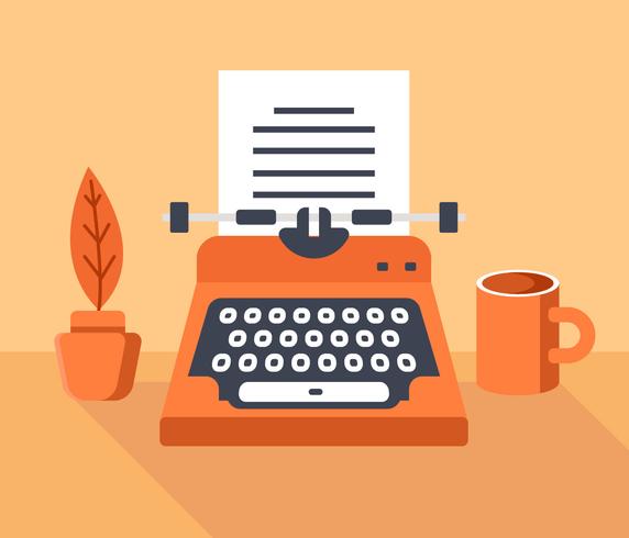 Typewriter Vector Illustration