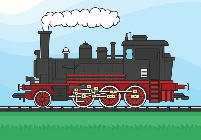 Ilustración de vector de locomotora