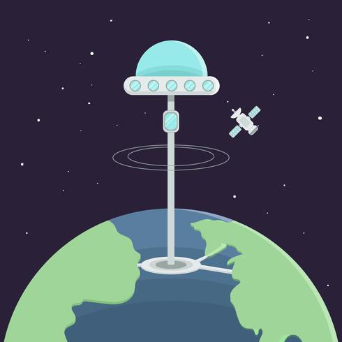 Space Elevator Vector