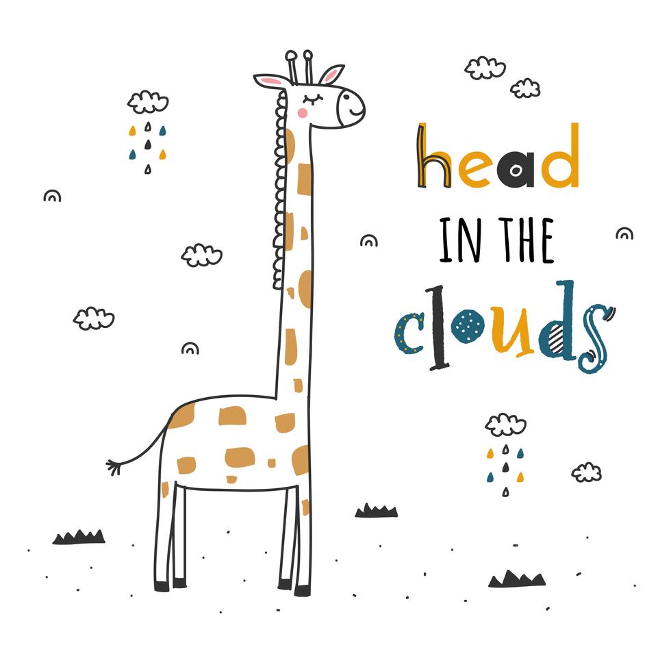 Head In The Clouds Vector 214973 Vector Art at Vecteezy