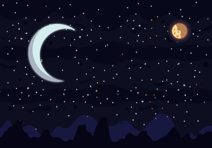 Luna Spacescape Vector