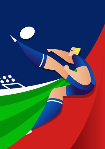 Ilustración de Vector de jugadores de fútbol de Copa Mundial de Islandia