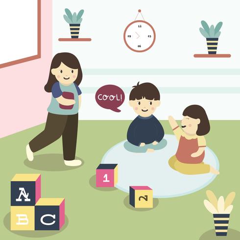 Kids in the Classroom vector