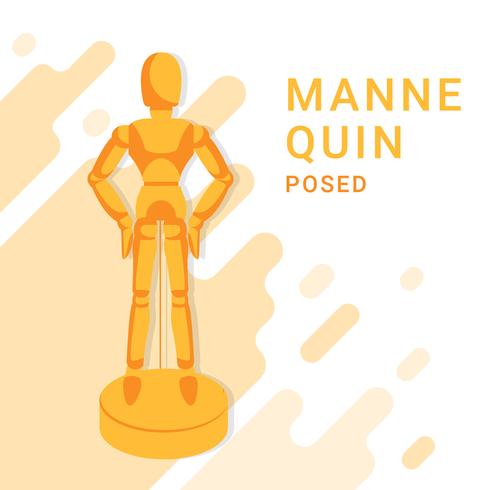 Posed Mannequin Illustration vector