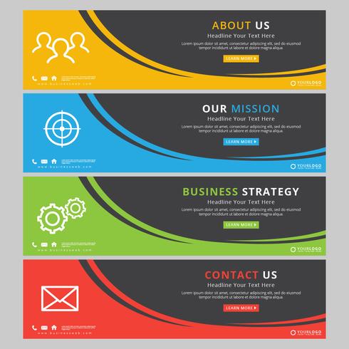 Abstract Corporate Web Header vector