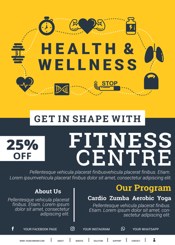 Health And Wellness Brochure vector