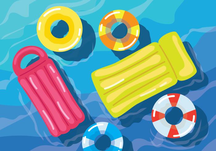 Pool Inflatables Vector Illustration