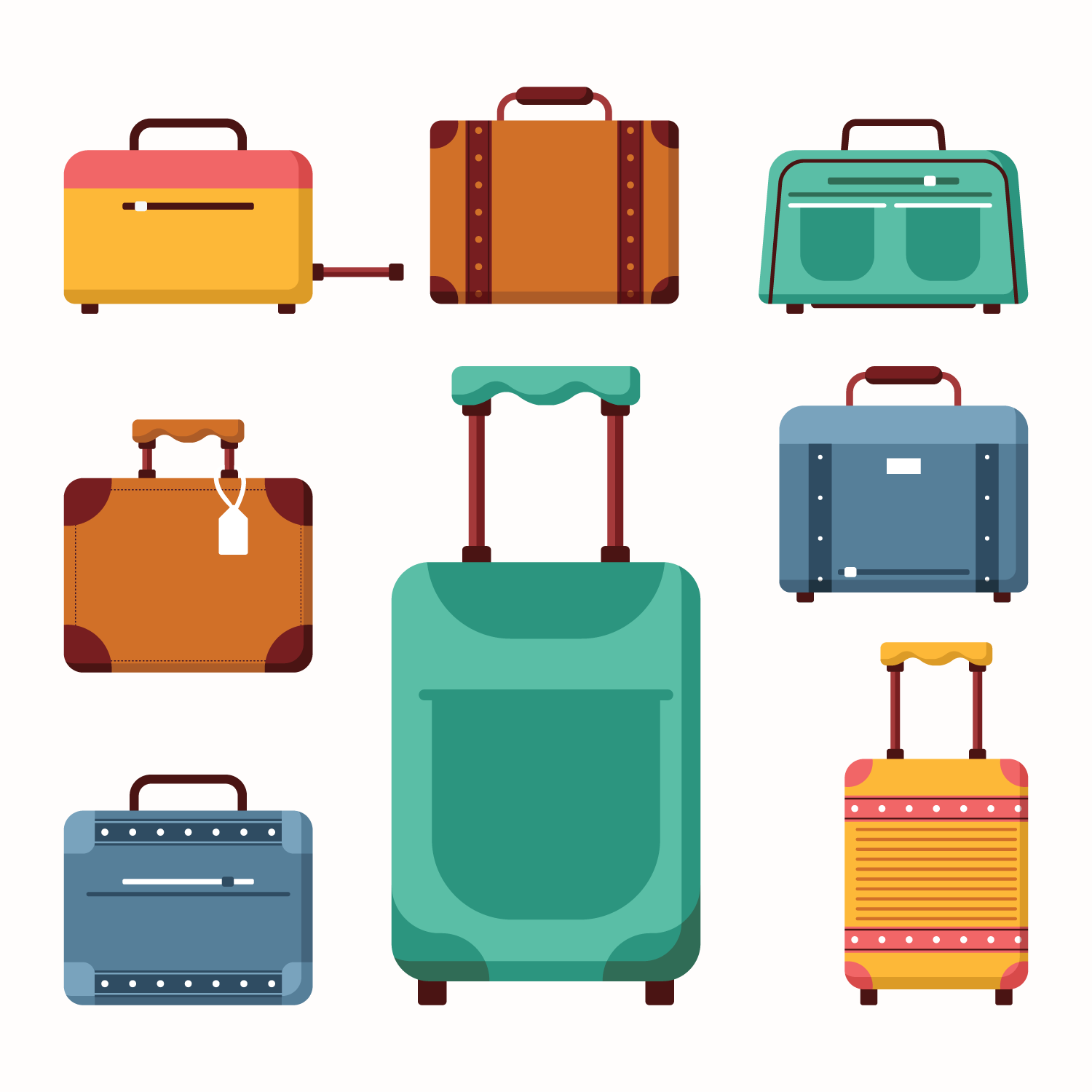Luggage Vector Art, Icons, and Graphics for Free Download