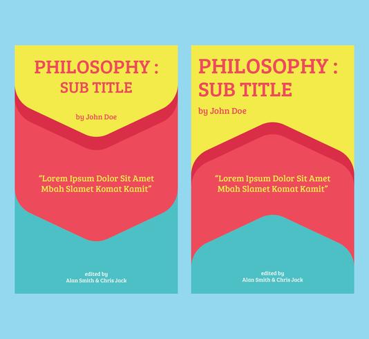 Philosophy book cover vector template