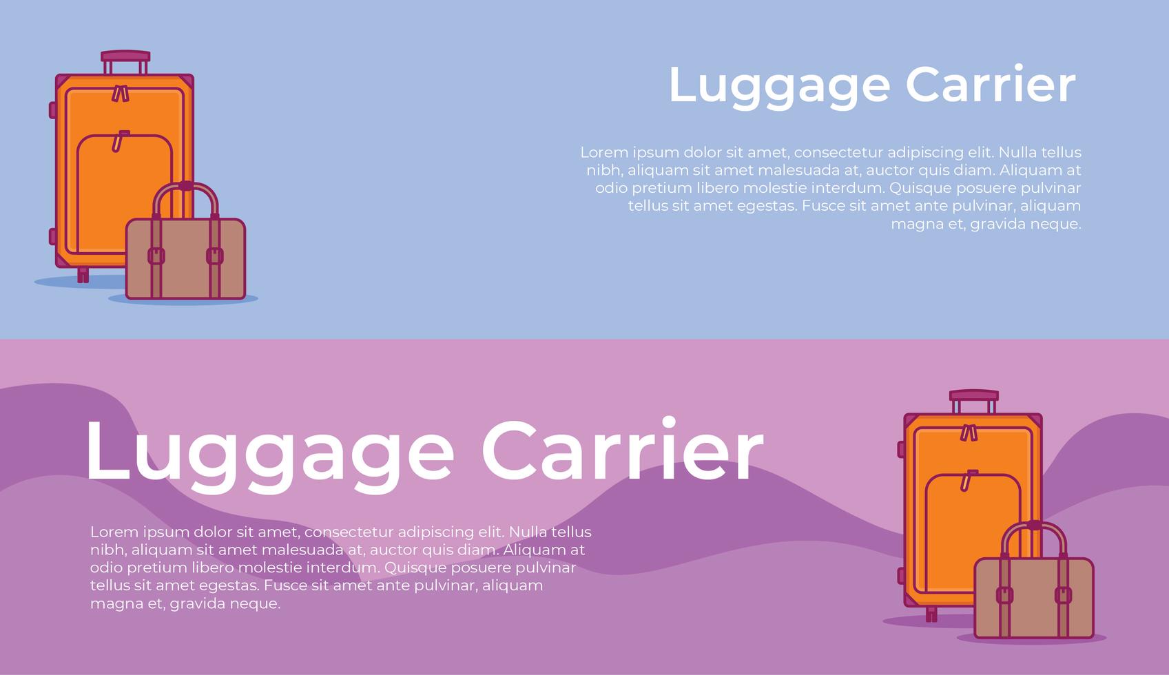 Luggage Carrier Banner 215859 Vector Art at Vecteezy