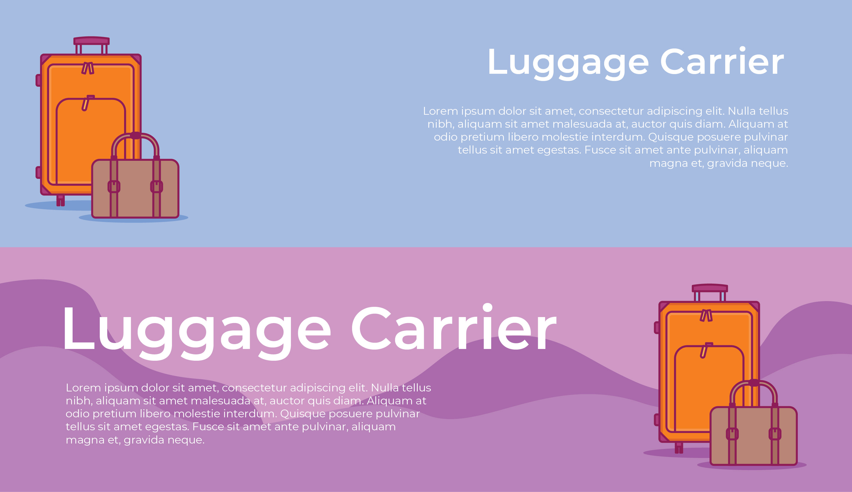 Luggage Carrier Banner 215859 Vector Art at Vecteezy