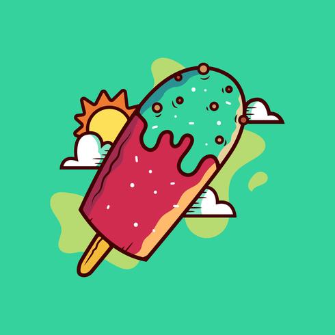 Summer Popsicles Vector