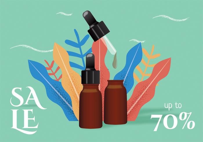 Essential Oils Sale Vector Design