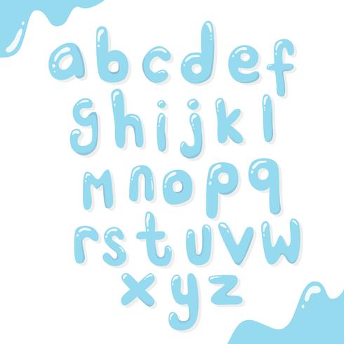 Water Alphabet Design vector