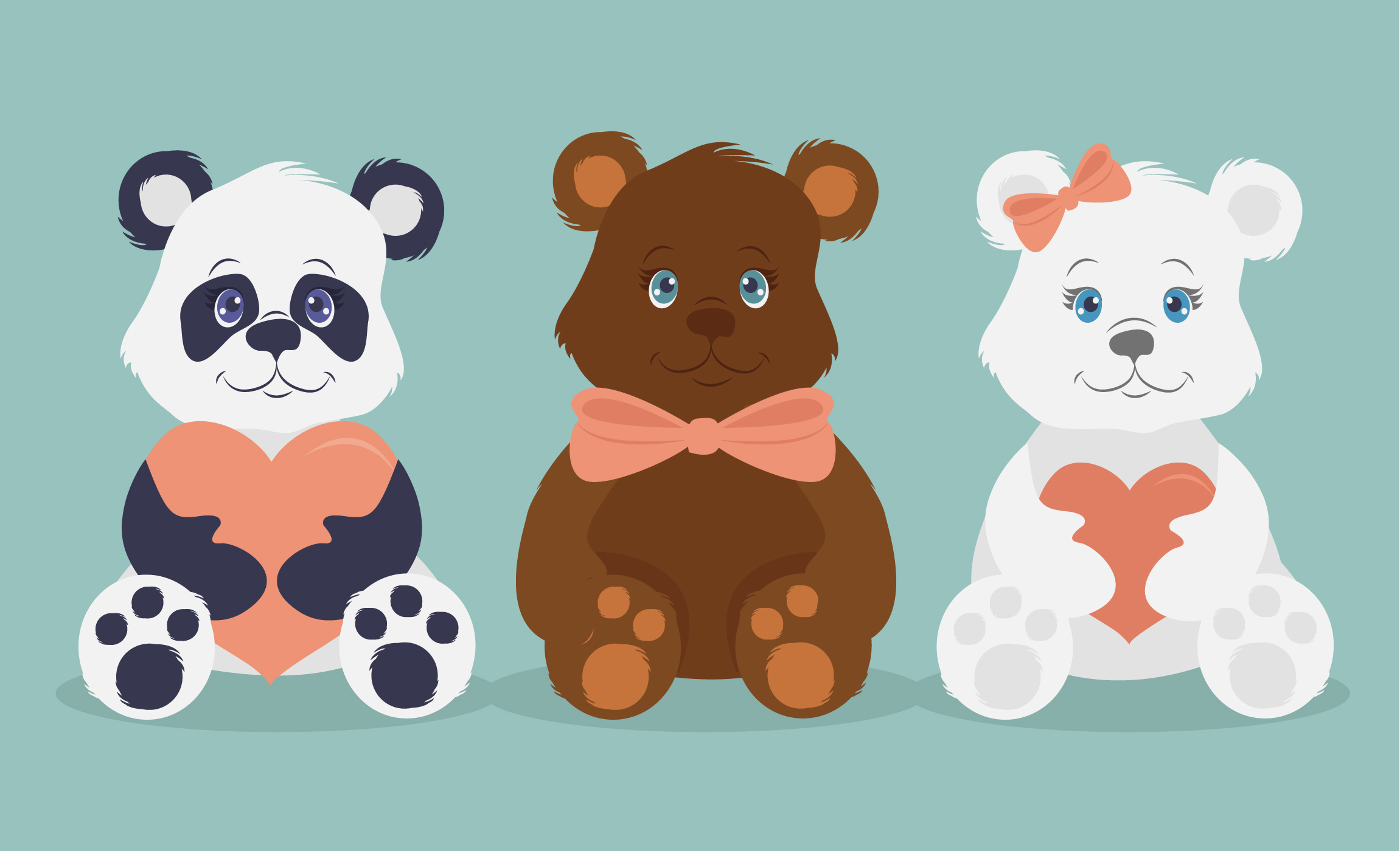 Download Vector Cute Bears Illustration - Download Free Vectors ...