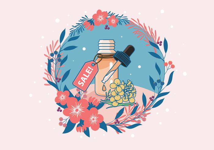 Essential Oils Sale Vector