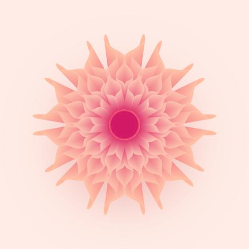 3D Abstract Geometric Soft Pastel Flower Vector