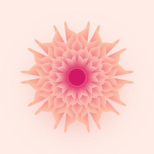 3D Abstract Geometric Soft Pastel Flower Vector