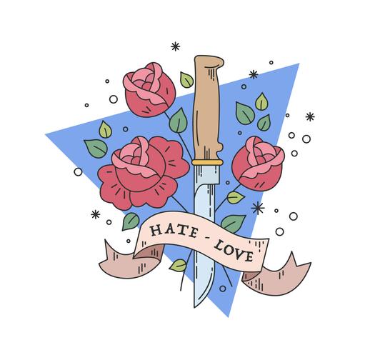 Roses Dagger Vector