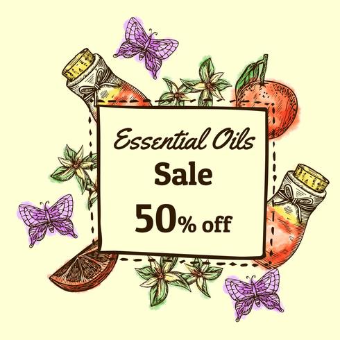 Essential Oils Sale vector