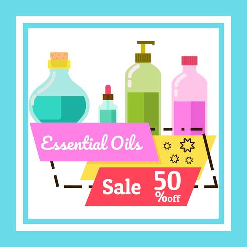 Essential Oils Sale vector