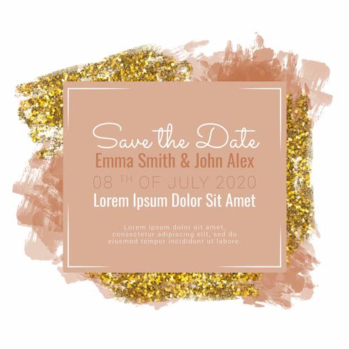 Vector Glitter Save the Date Banner