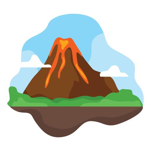 Ilustración de vector de volcán