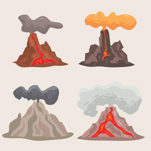 Vector de la montaña del volcán