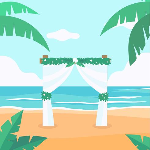Beach Wedding Vector